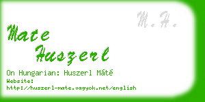 mate huszerl business card